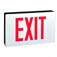  NX-505-LED/R/2F - Die-Cast LED Exit Signs with AC only, Red Letters, Black Housing, 2 Faces