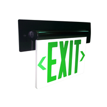  NX-815-LEDGMB - Recessed Adjustable LED Edge-Lit Exit Sign, Battery Backup, 6" Green Letters, Single Face /