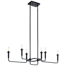  43362BK - Linear Chandelier 6Lt