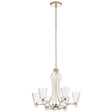  44354PNLED - Kayva™27.75" LED 6 Light Chandelier Polished Nickel