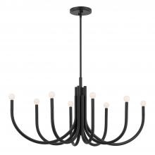  52553BK - Oval Chandelier 8Lt