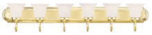  1076-02 - 6 Light Polished Brass Bath Light