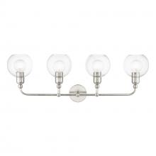  16975-91 - 4 Light Brushed Nickel Large Sphere Vanity Sconce