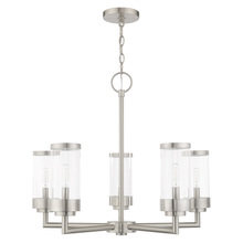  20725-91 - 5 Lt Brushed Nickel Outdoor Chandelier