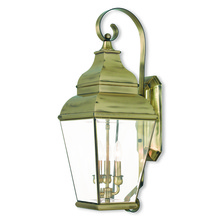  2593-01 - 3 Light AB Outdoor Wall Lantern