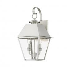  27215-91 - 2 Light Brushed Nickel Outdoor Medium Wall Lantern