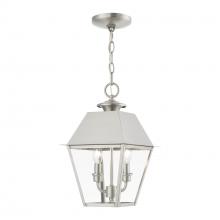  27217-91 - 2 Light Brushed Nickel Outdoor Medium Pendant Lantern