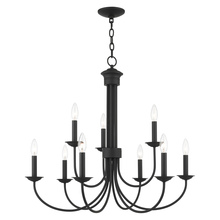  42687-04 - 9 Lt Black Chandelier