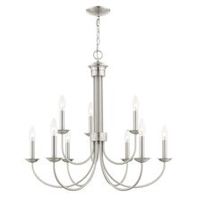  42687-91 - 9 Lt Brushed Nickel Chandelier