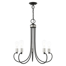  42925-04 - 5 Lt Black Chandelier