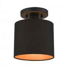  45084-04 - 1 Light Black Petite Semi-Flush