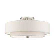  45849-91 - 6 Lt Brushed Nickel Semi Flush