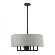  46736-04 - 7 Light Black Pendant Chandelier