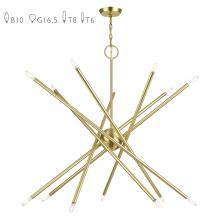  47009-12 - 14 Light Satin Brass Extra Large Foyer Chandelier