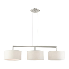  49293-91 - 3 Lt Brushed Nickel Linear Chandelier