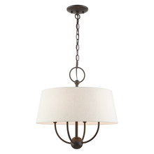  49444-92 - 4 Lt English Bronze  Pendant Chandelier