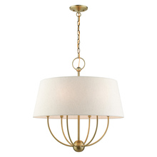  49446-01 - 6 Lt Antique Brass Pendant Chandelier