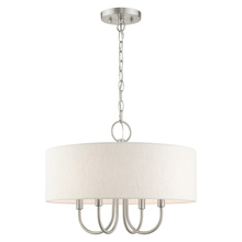  49804-91 - 4 Lt Brushed Nickel Pendant Chandelier