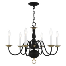  5006-04 - 6 Lt Black Chandelier