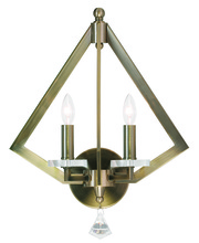  50662-01 - 2 Light Antique Brass Wall Sconce