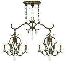  51007-71 - 4 Light + 4 Light VBR Linear Chandelier