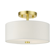  51052-12 - 2 Lt Satin Brass Semi Flush