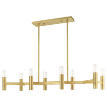  51138-12 - 8 Lt Satin Brass Linear Chandelier