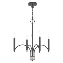  51334-76 - 4 Lt Scandinavian Gray Mini Chandelier