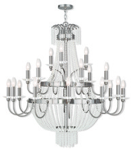  51877-91 - 21 Light Brushed Nickel Foyer Chandelier