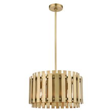  52048-08 - 5 Lt Natural Brass Pendant Chandelier