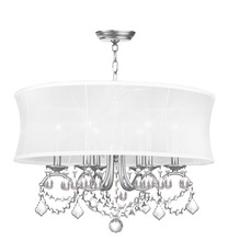  6306-91 - 6 Light Brushed Nickel Chandelier