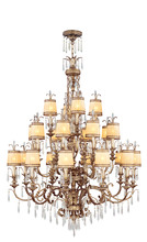  8815-65 - 22 Light Vintage Gold Leaf Chandelier