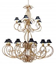  120320 - 84" Wide Alexandria 18 Light Two Tier Chandelier