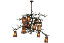  141512 - 54"W Pine Branch Valley View 12 LT Chandelier