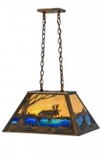  144700 - 23" Long Moose at Lake Oblong Pendant