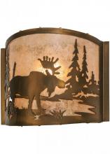  149962 - 12"W Moose at Lake Wall Sconce