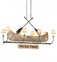  193898 - 57"L Personalized Canoe 8 LT Chandelier