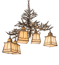  197327 - 30" Wide Pine Branch Valley View 5 LT Chandelier