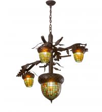  216420 - 48" Wide Acorn Branch 4 Light Cascading Chandelier