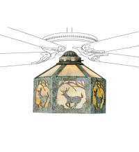  22343 - 13"W Lone Deer Fan Light Shade