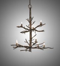  223477 - 36" Wide Winter Solstice 9 Light Chandelier