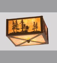  23982 - 10"Sq Tall Pines Flushmount