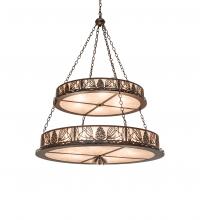  245990 - 48" Wide Mountain Pine Two Tier Inverted Pendant