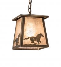  247428 - 7" Square Running Horses Pendant