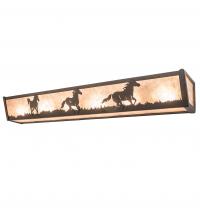  250531 - 36" Long Running Horses Vanity Light