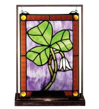  50036 - 9.5"W X 10.5"H Shamrock Lighted Mini Tabletop Window