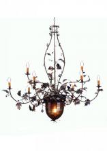  69619 - 63" Wide Greenbriar Oak 9 Light Chandelier