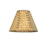  81145 - 7"W X 5"H Faux Leather Tan Hexagon Shade