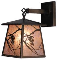  82147 - 7.5"W Whispering Pines Lantern Wall Sconce