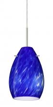  1BC-171386-LED-SN - Besa Pendant Pera 6 Satin Nickel Blue Cloud 1x5W LED